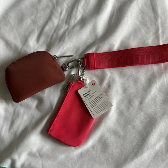 48-50🆕🤎 Lululemon Dual Pouch Wristlet Ancient Copper Glazed Pink - Picture 5 of 6